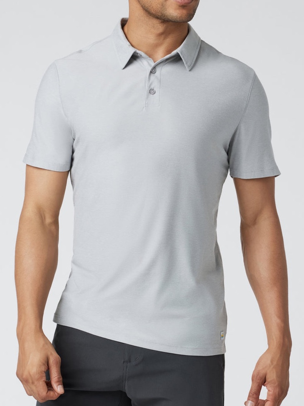 Vuori Strato Tech Polo sz M in platinum heather